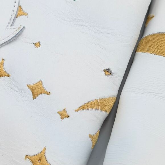 Dingo Pachita Embroidered Graphic Snip Toe Cowboy Boots White Size US6.5M EU37 - Picture 15 of 16